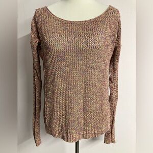 Mossimo Supply Company Women’s Pullover Sweater, Large, Multicolored, Loose Knit